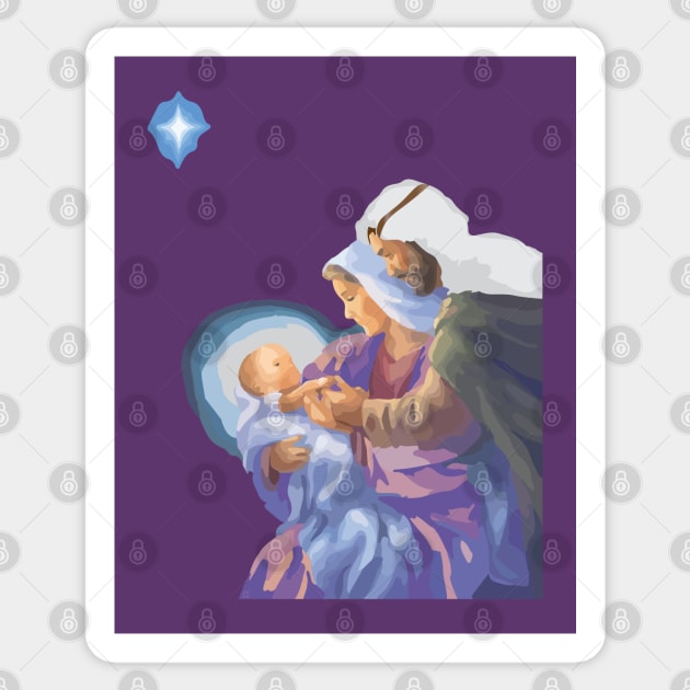 Birth Of Jesus Nativity Design Sticker by Sunshineisinmysoul